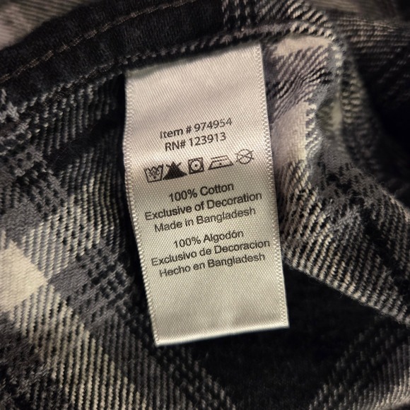 Jachs Men's Flannel Heavyweight Plaid Long Sleeve Button Up Shirt, Size L - Picture 5 of 13